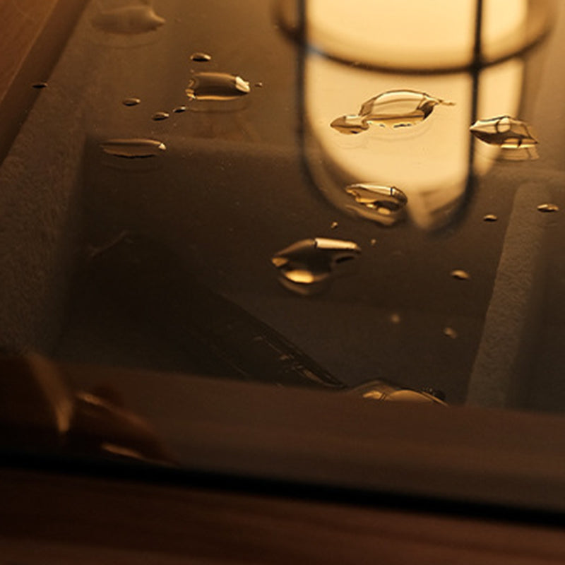 Japanese Solid Wood Glass Nightstand