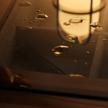 Japanese Solid Wood Glass Nightstand