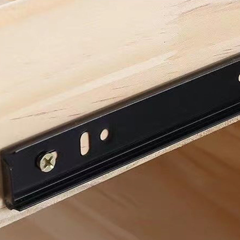 Modern Solid Wood 2-Drawer Nightstand