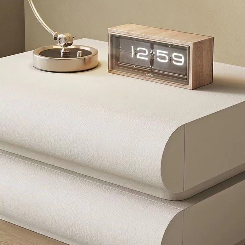Modern Solid Wood 2-Drawer Nightstand