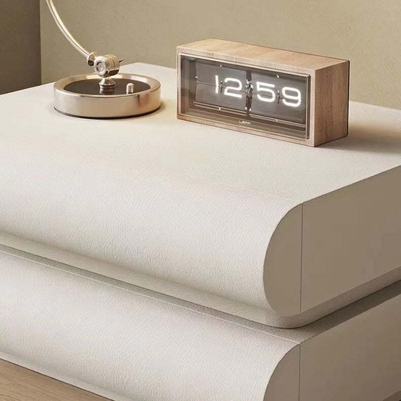 Modern Solid Wood 2-Drawer Nightstand