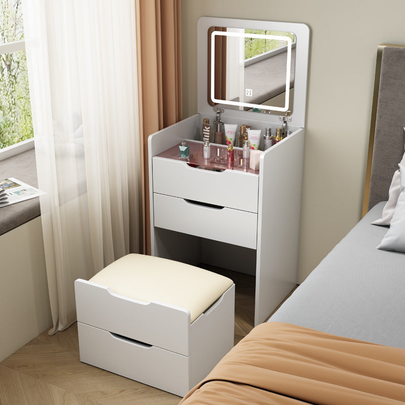 Minimalist Glass Board 3-Drawer Makeup Vanity