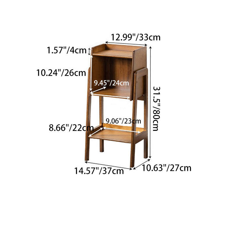 Japanese Bamboo Bookshelf — Walnut Color