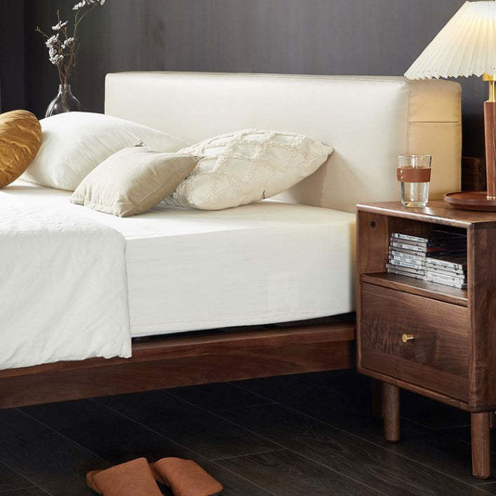 Shabby Black Walnut 1-Drawer Nightstand