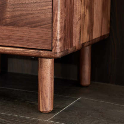 Shabby Black Walnut 1-Drawer Nightstand