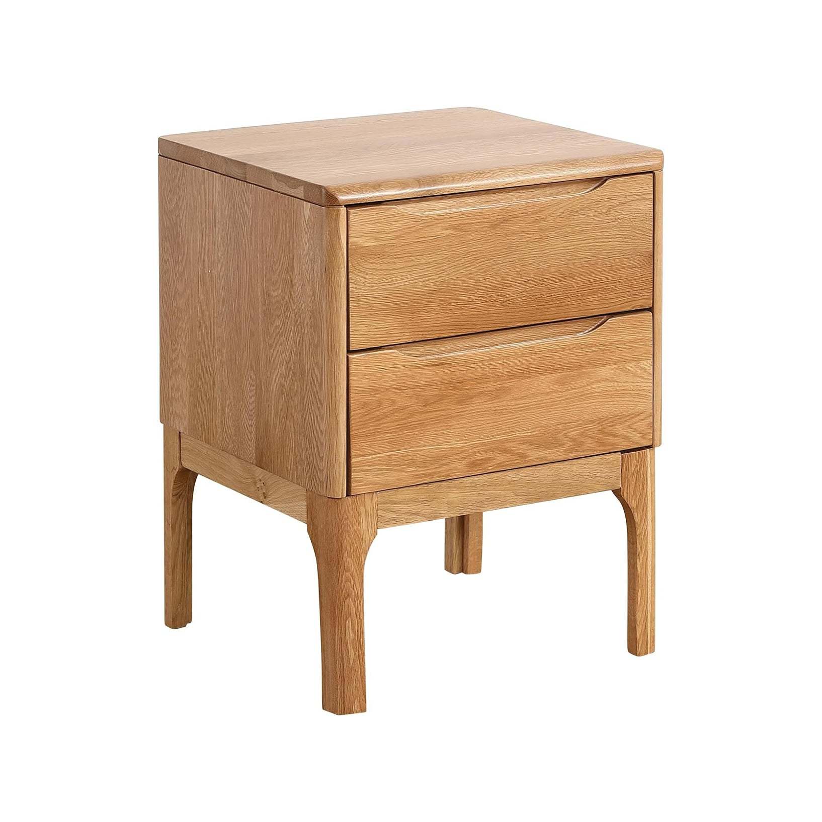 Modern Wood 2-Drawer Nightstand