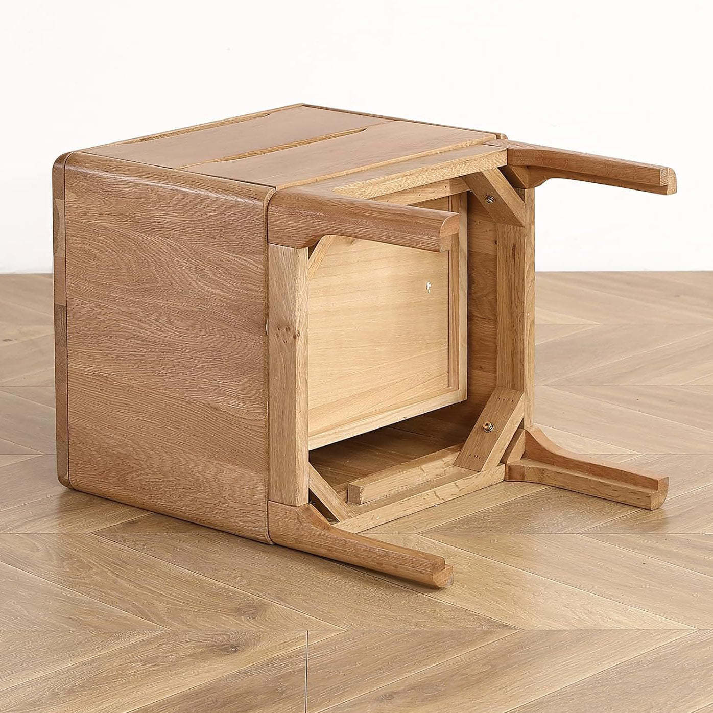 Modern Wood 2-Drawer Nightstand