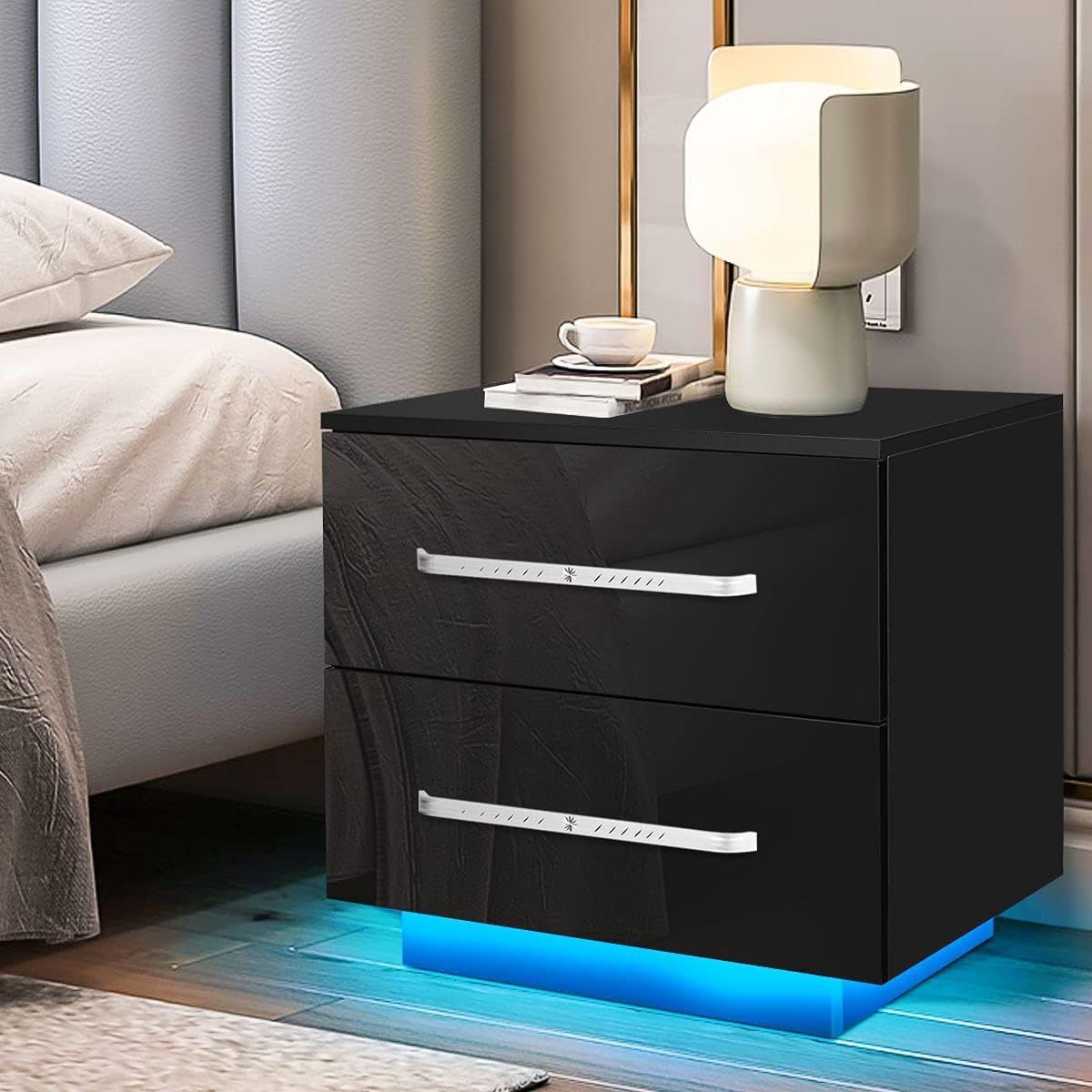 Minimalist Plate Iron 2-Drawer Nightstand
