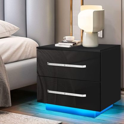 Minimalist Plate Iron 2-Drawer Nightstand