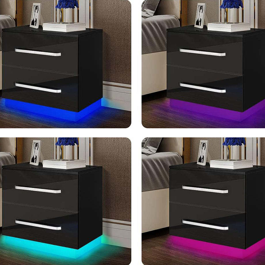 Minimalist Plate Iron 2-Drawer Nightstand