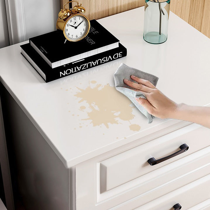 Modern Slab Wood 2-Drawer Nightstand