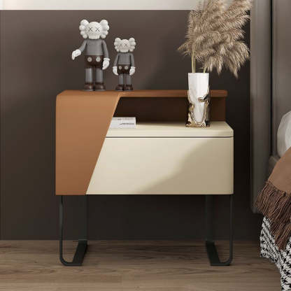 Eclectic Wood Steel 1-Drawer Table — A