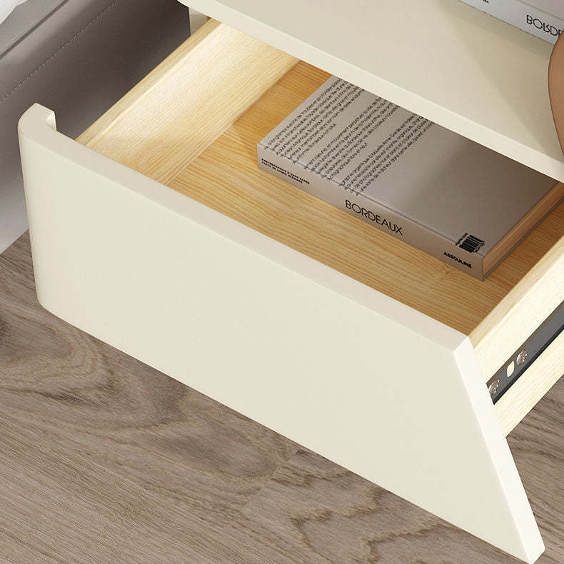 Eclectic Wood Steel 1-Drawer Table — F