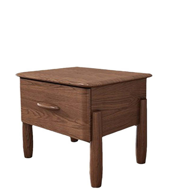 Mid-Century Ash Wood Nightstand 1-Drawer