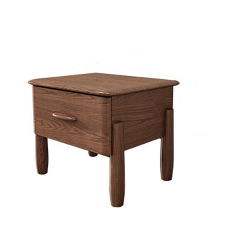 Mid-Century Ash Wood Nightstand 1-Drawer