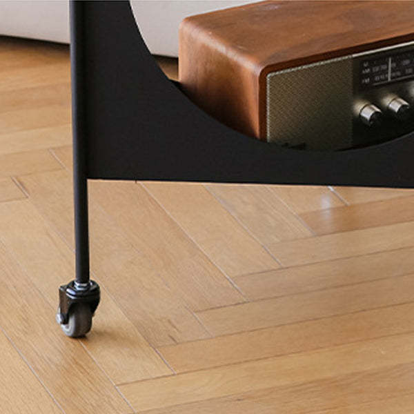Mid-Century Triangle Iron Side Table 2-Tier
