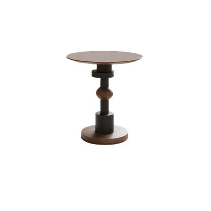 Mid-Century Walnut Wood Side Table