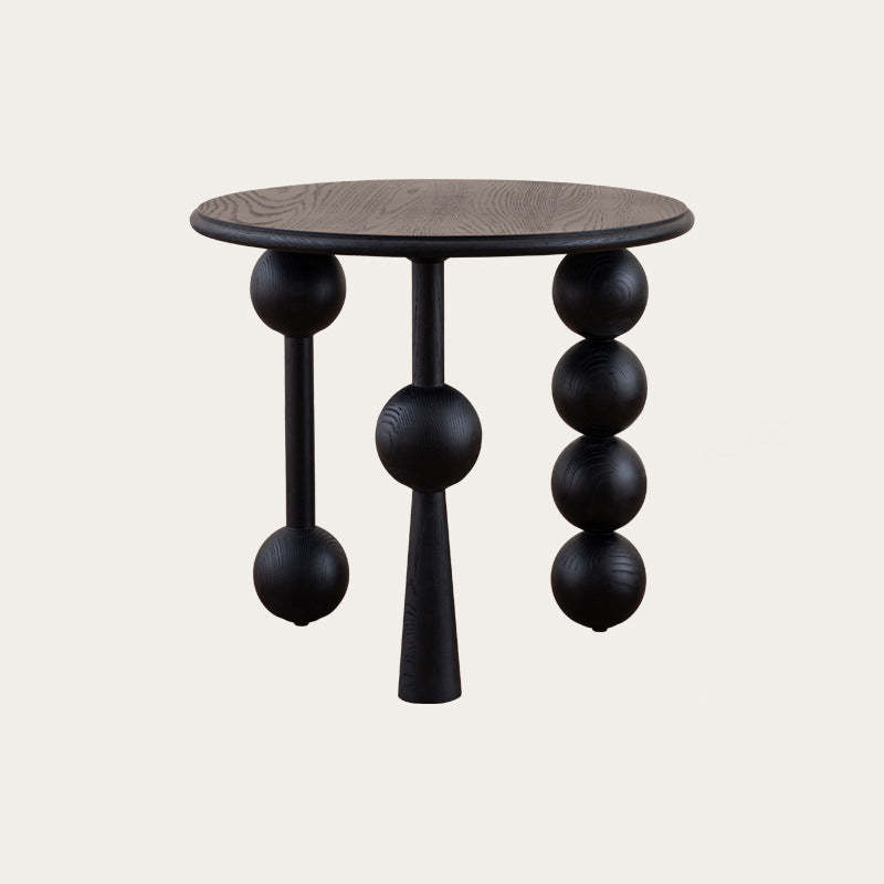 Mid-Century Ash Wood 3-Leg End Table