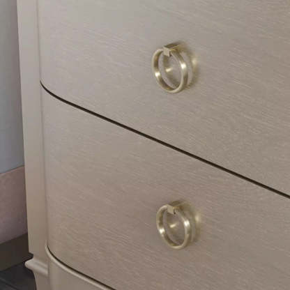 Boho Solid Wood Copper 2-Drawer Rectangular Nightstand