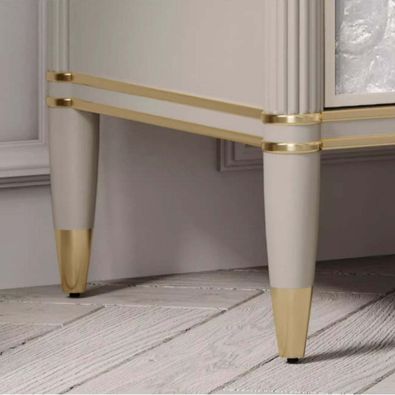 Modern Solid Wood Shell 2-Drawer Nightstand