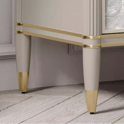 Modern Solid Wood Shell 2-Drawer Nightstand