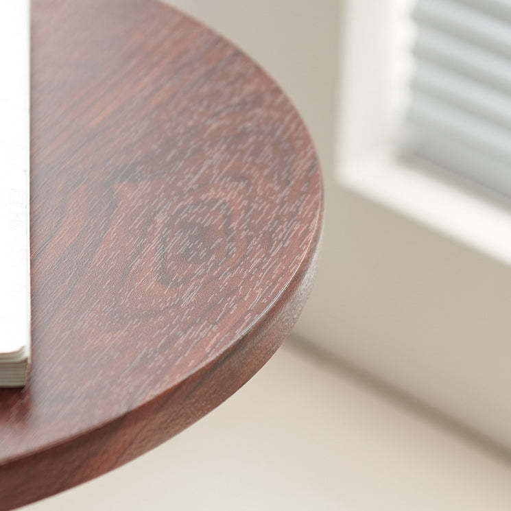 Mid-Century Wood Iron Tripod End Table