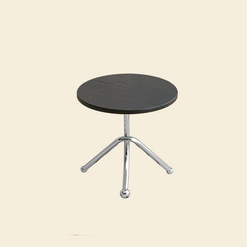 Mid-Century Wood Iron Tripod End Table