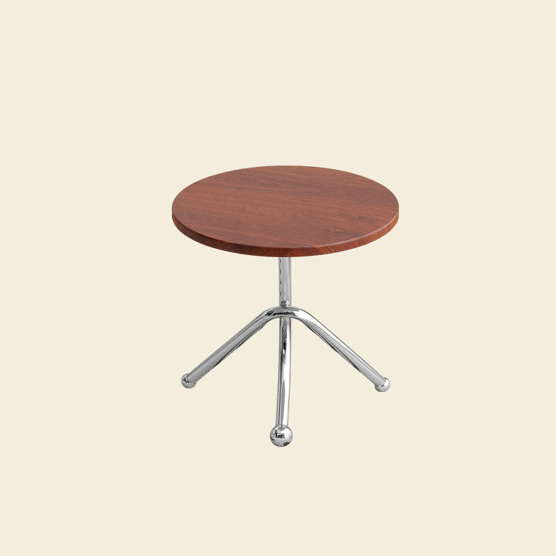 Mid-Century Wood Iron Tripod End Table