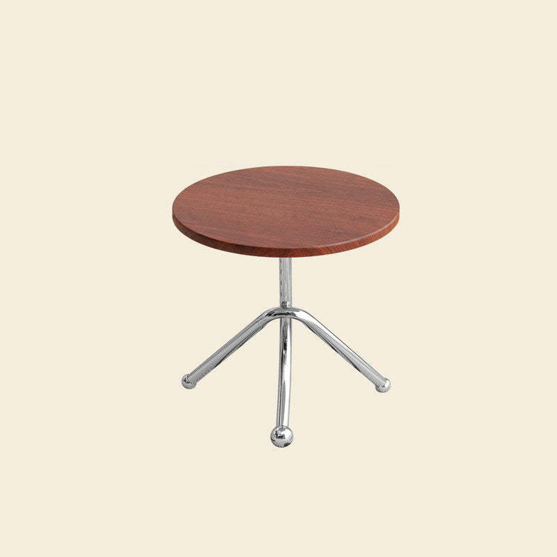 Mid-Century Wood Iron Tripod End Table