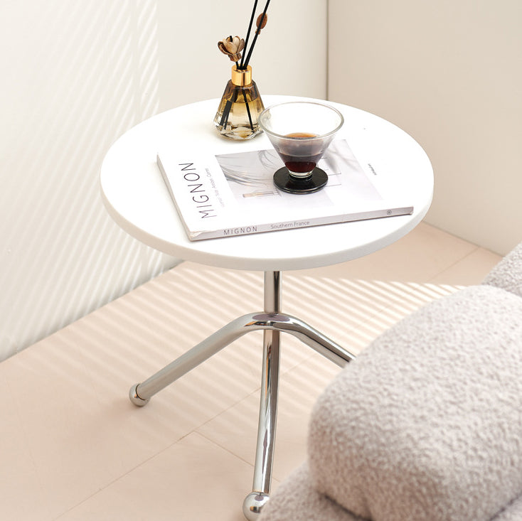 Mid-Century Wood Iron Tripod End Table