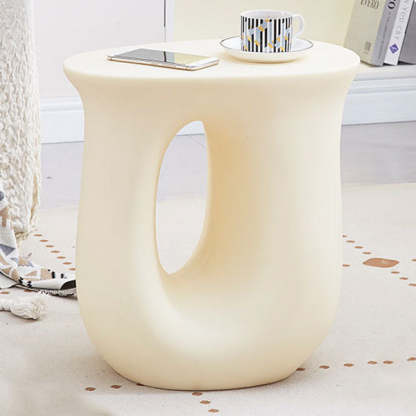 Art Deco Hollow Oval Plastic End Table