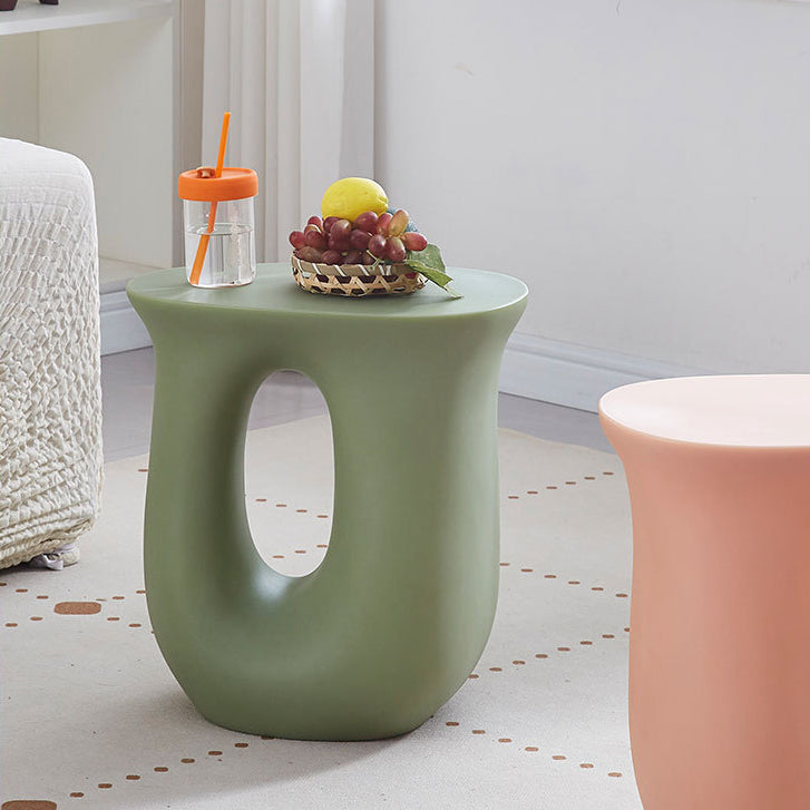 Art Deco Hollow Oval Plastic End Table