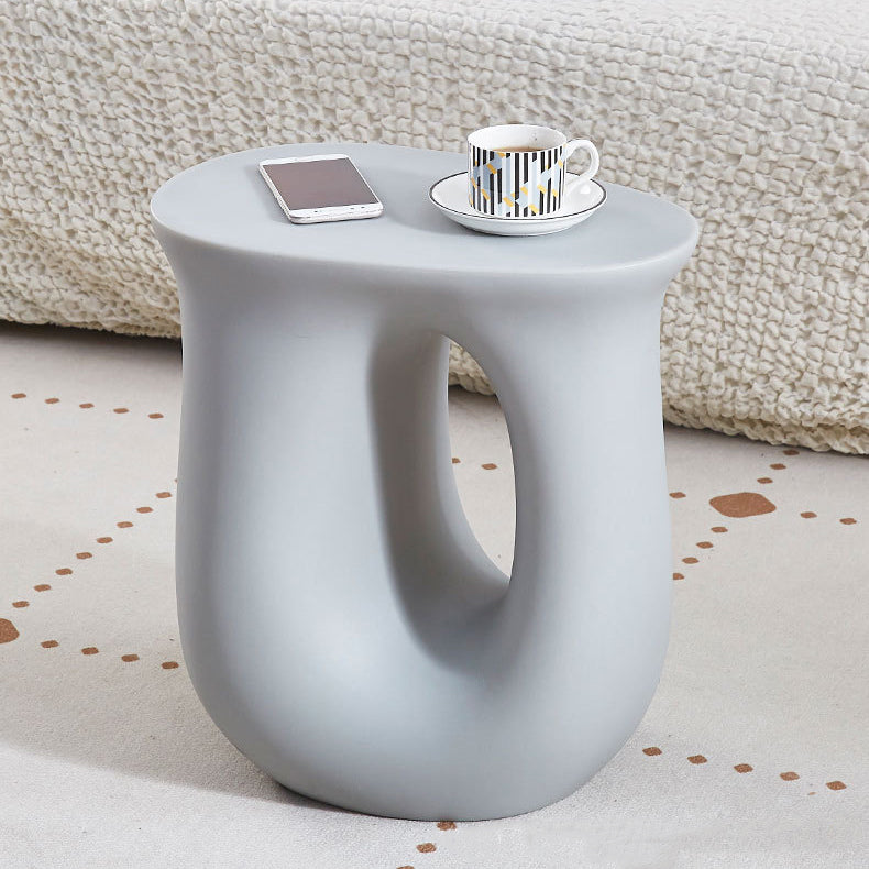 Art Deco Hollow Oval Plastic End Table