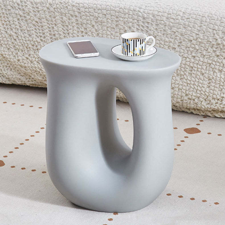 Art Deco Hollow Oval Plastic End Table