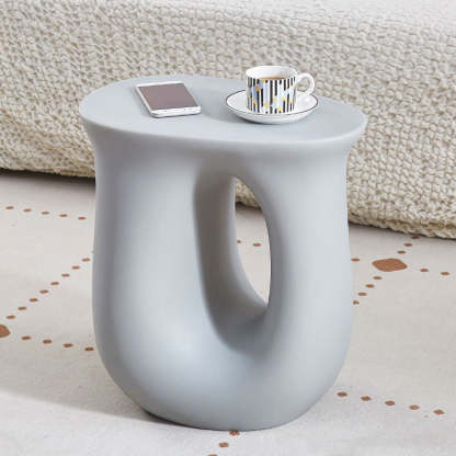 Art Deco Hollow Oval Plastic End Table