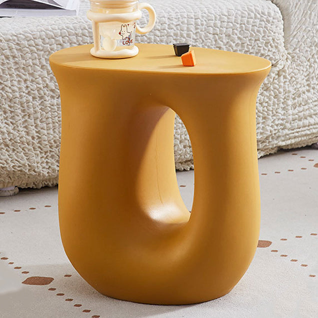 Art Deco Hollow Oval Plastic End Table