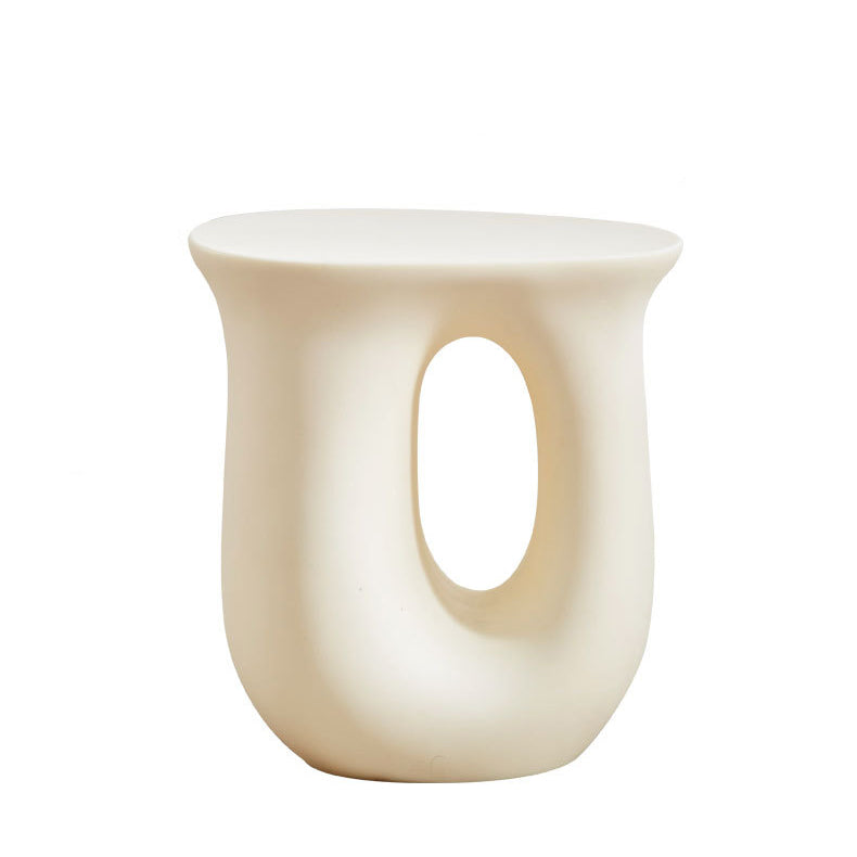 Art Deco Hollow Oval Plastic End Table