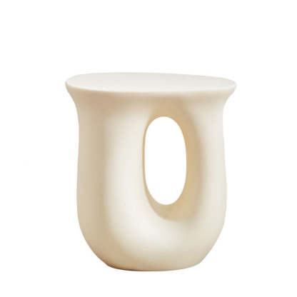 Art Deco Hollow Oval Plastic End Table