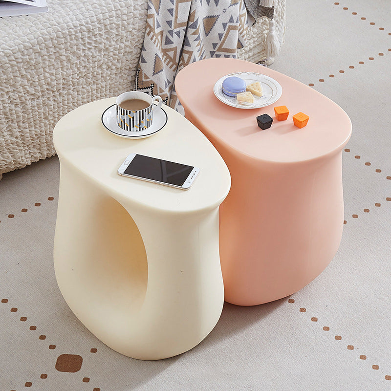 Art Deco Hollow Oval Plastic End Table