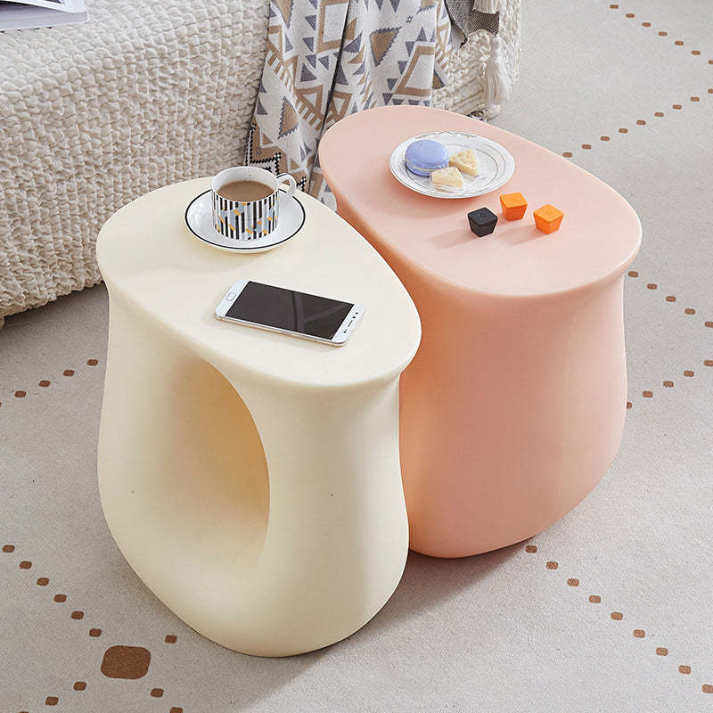 Art Deco Hollow Oval Plastic End Table