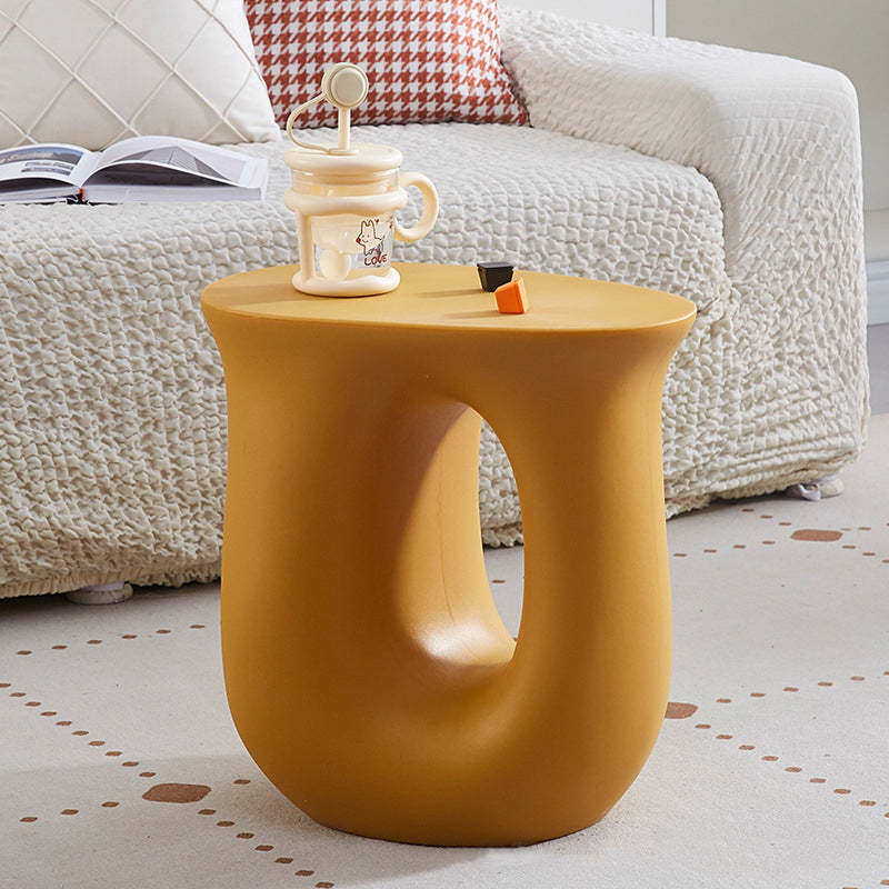 Art Deco Hollow Oval Plastic End Table