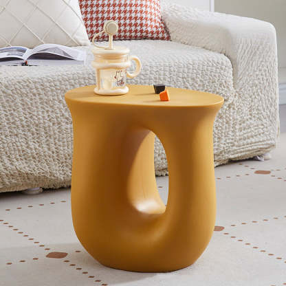 Art Deco Hollow Oval Plastic End Table