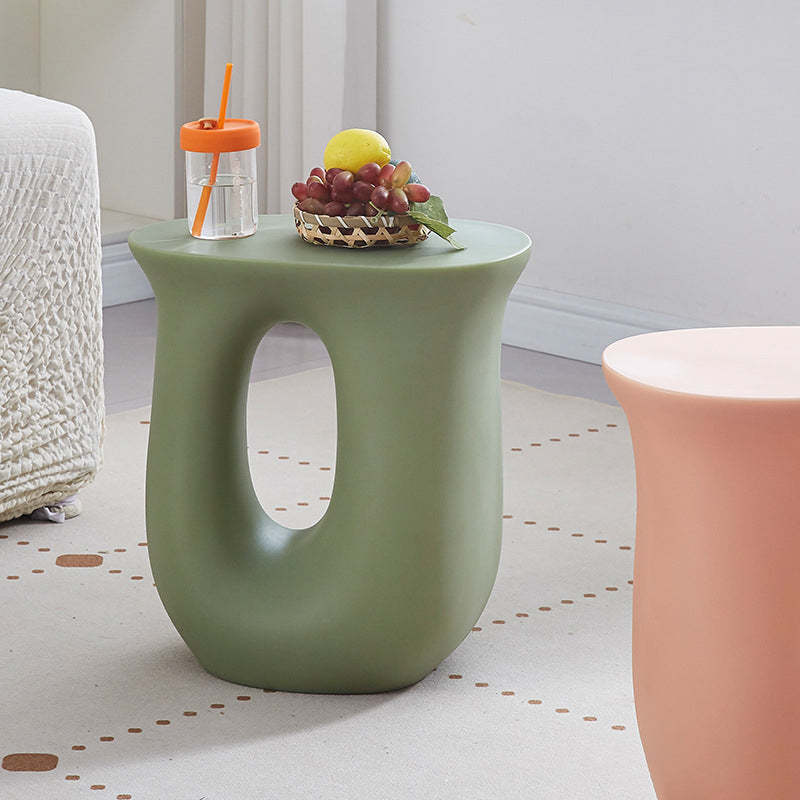 Art Deco Hollow Oval Plastic End Table