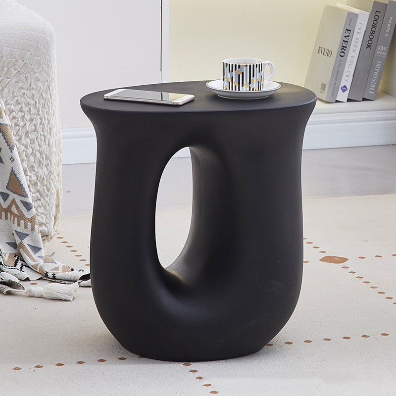 Art Deco Hollow Oval Plastic End Table