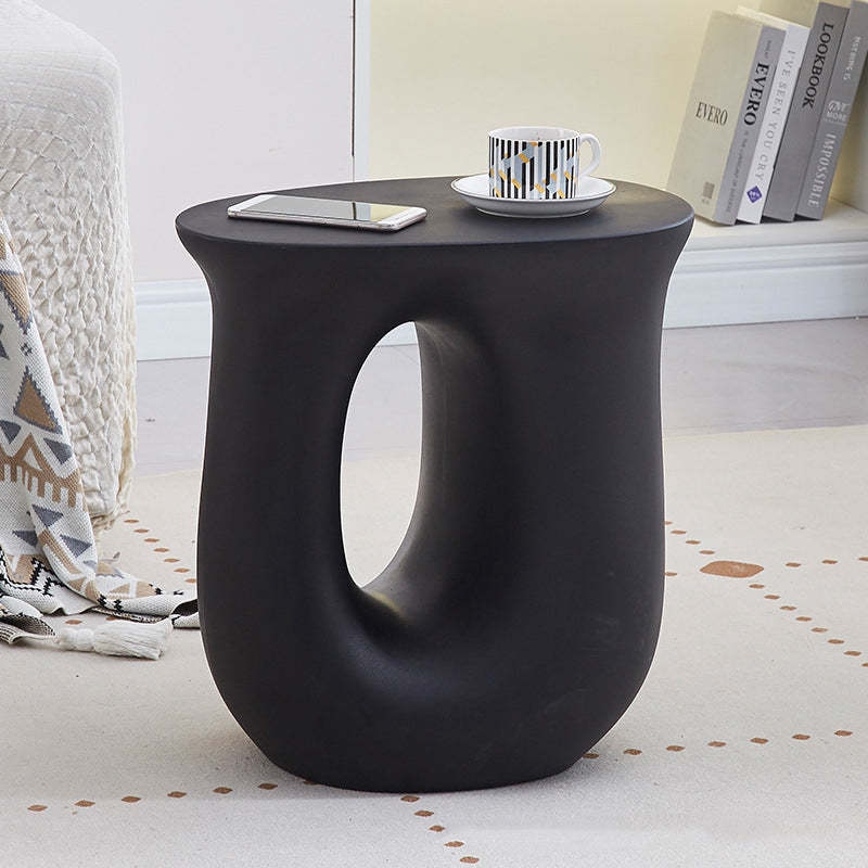Art Deco Hollow Oval Plastic End Table