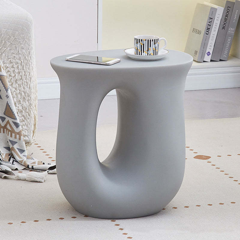 Art Deco Hollow Oval Plastic End Table