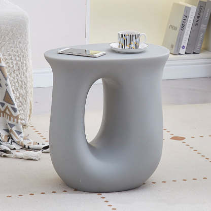 Art Deco Hollow Oval Plastic End Table