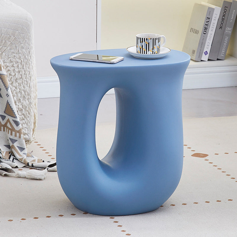 Art Deco Hollow Oval Plastic End Table
