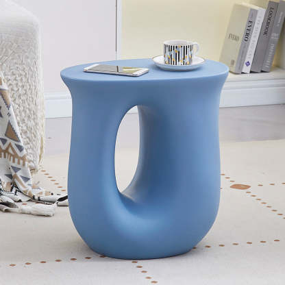 Art Deco Hollow Oval Plastic End Table