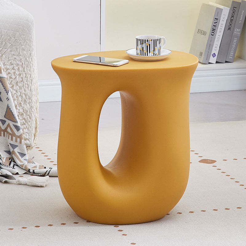 Art Deco Hollow Oval Plastic End Table